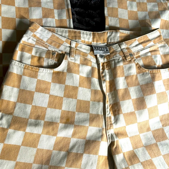 Checkered Ragged Jeans - Picture 2 of 5
